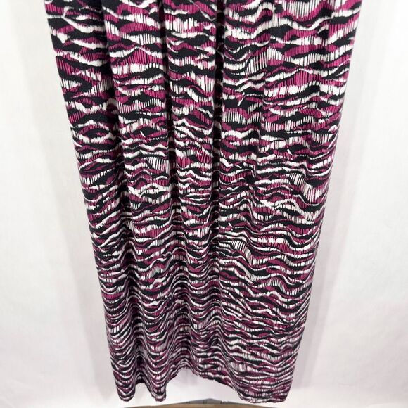 Daisy Fuentes Plus Size 3X Maxi Dress Black Pink Color Block Sleeveless 789 - Picture 7 of 9